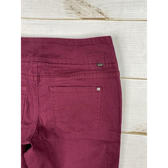 Jag Jeans Womens 16 Burgundy Slim Leg Pull On Stretch Pants Hi Rise Elastic NWT - Picture 12 of 12